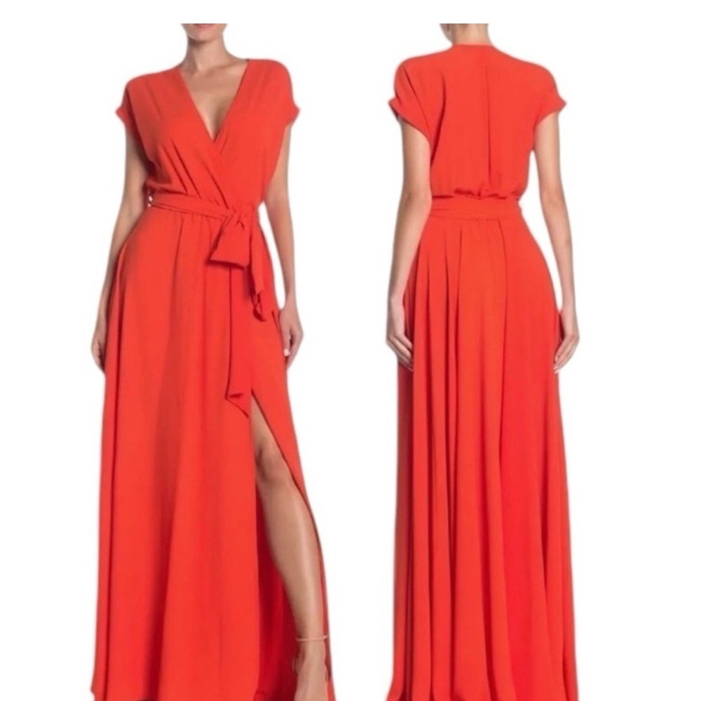 Elegant Orange Maxi Dress